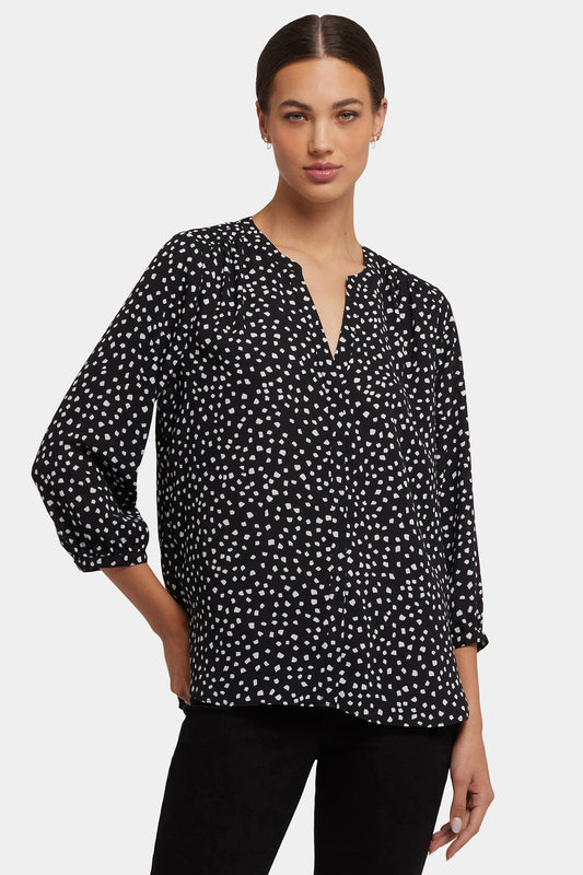 Pintuck Blouse - Francoise Dots
