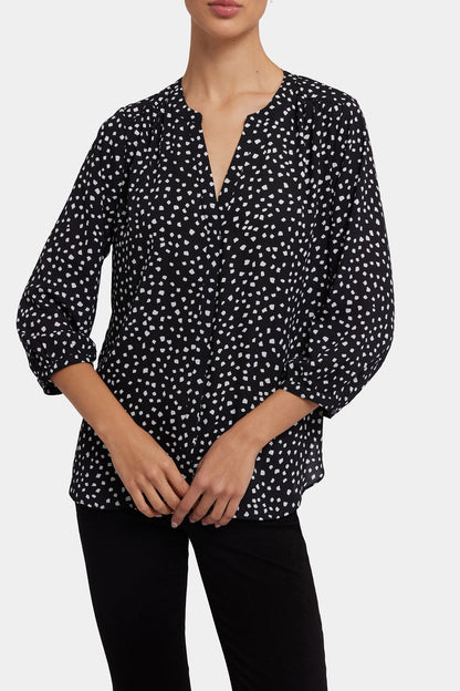 Pintuck Blouse - Francoise Dots