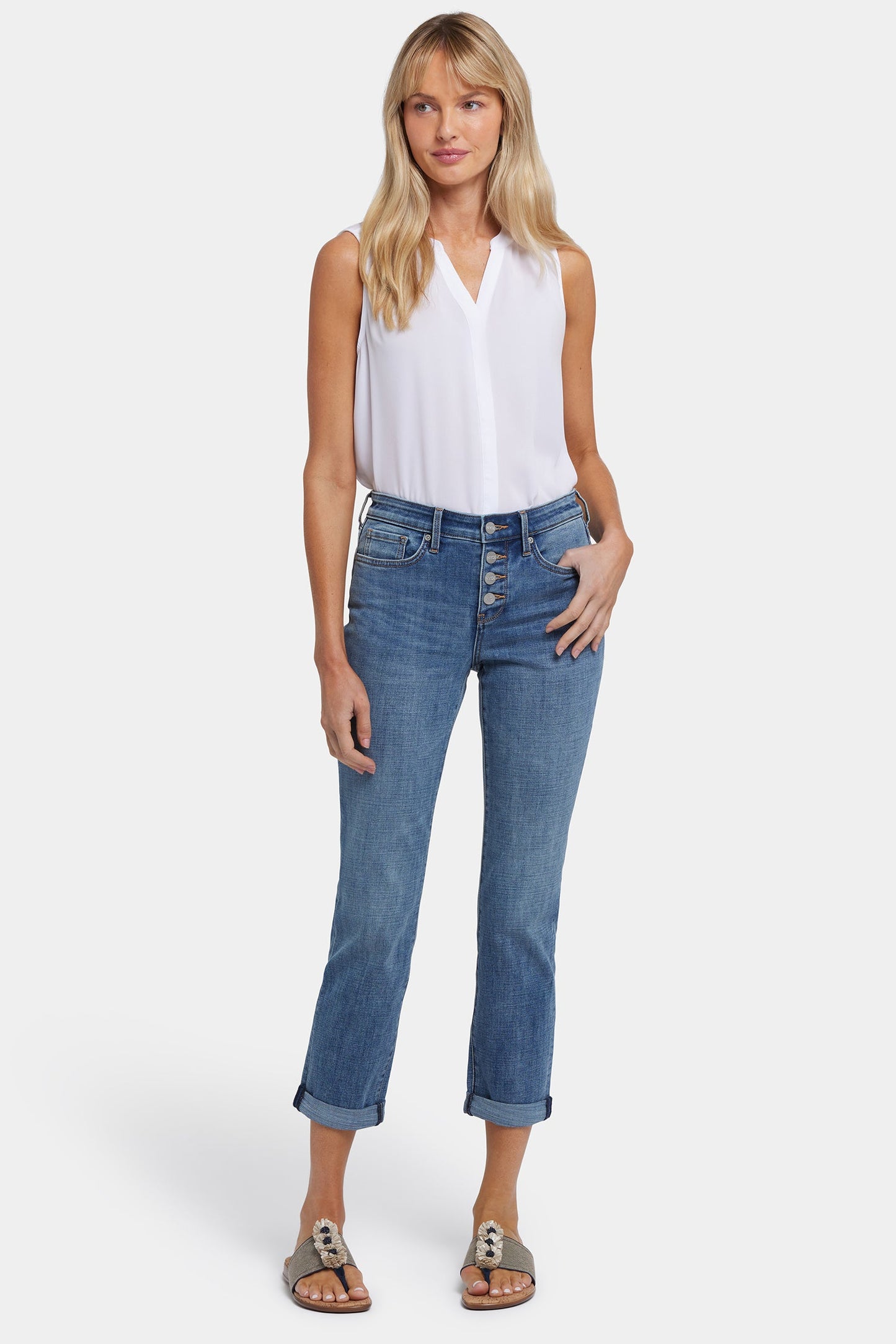 Sheri Slim Ankle Jeans - Majorca Bay
