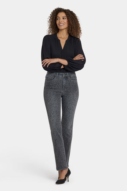 Marilyn Straight Jeans - Grey Daniela Ditsy