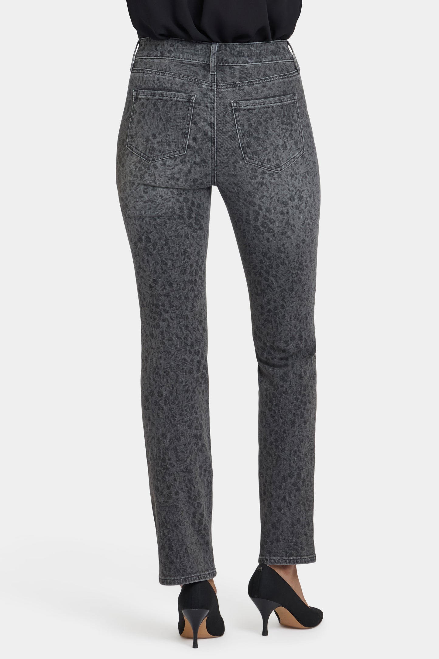 Marilyn Straight Jeans - Grey Daniela Ditsy
