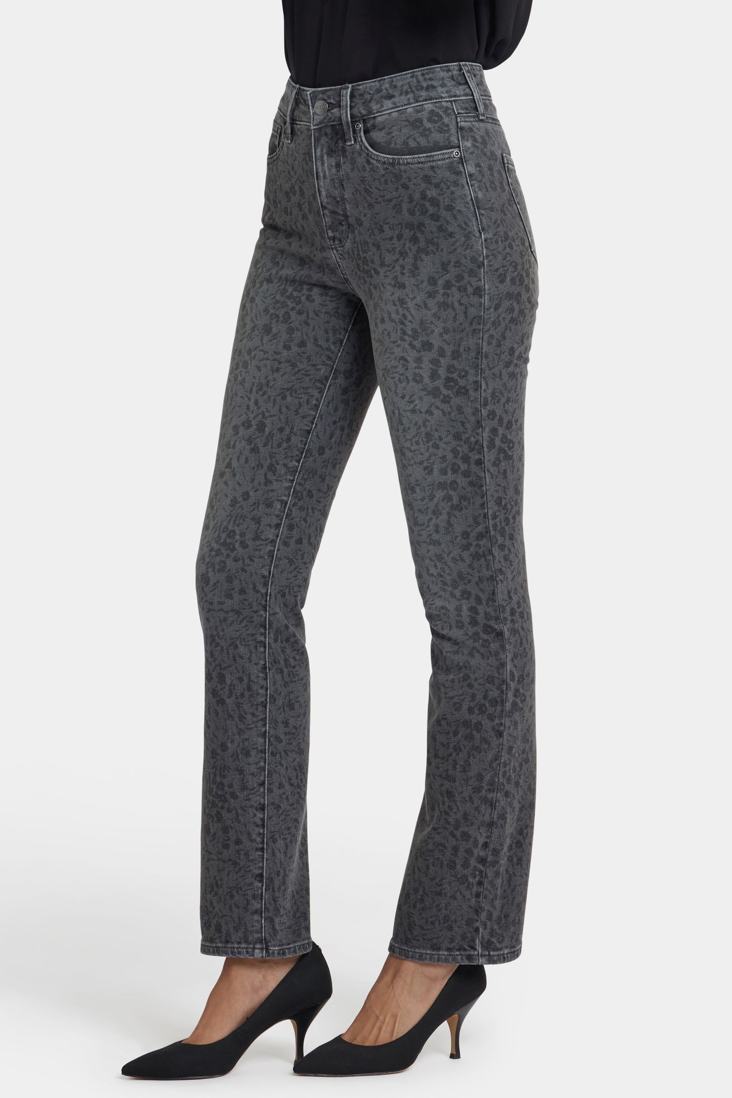 Marilyn Straight Jeans - Grey Daniela Ditsy