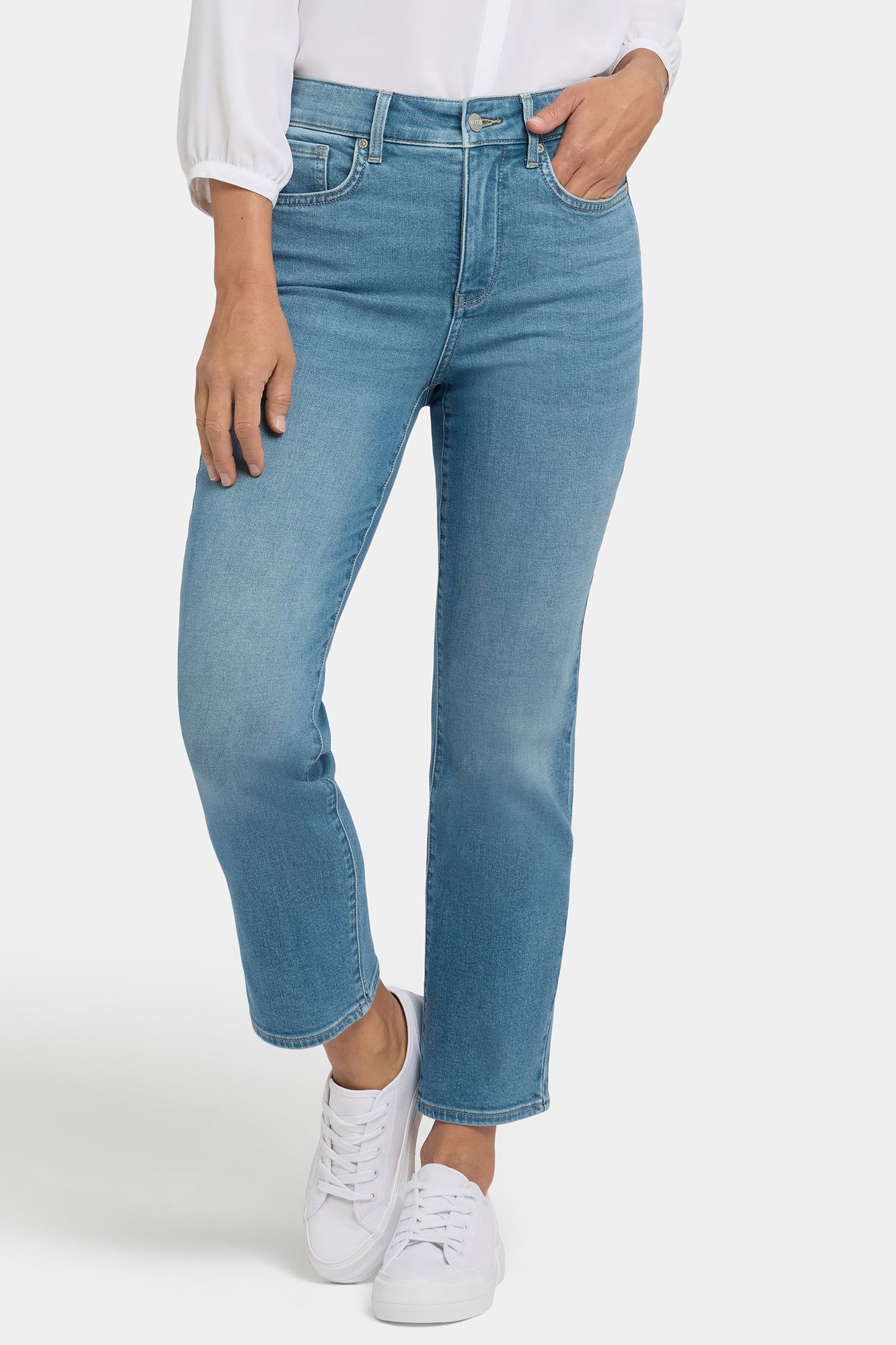 Marilyn Straight Ankle Jeans - Avenue Blue