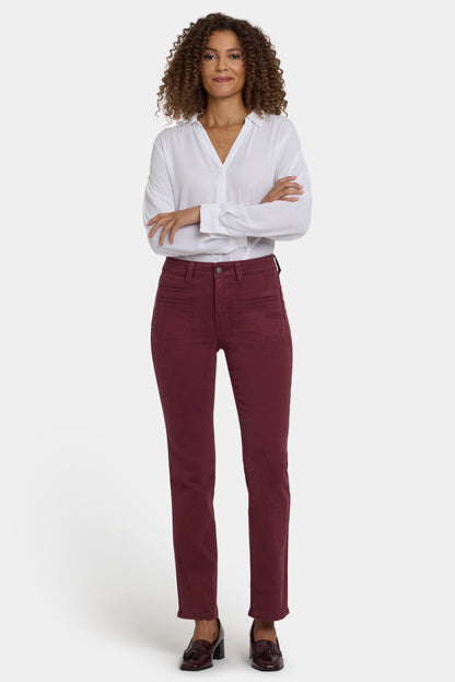 Marilyn Straight Jeans - Sienna Red