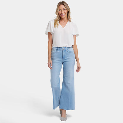 Mia Palazzo Ankle Jeans - Canary Beach