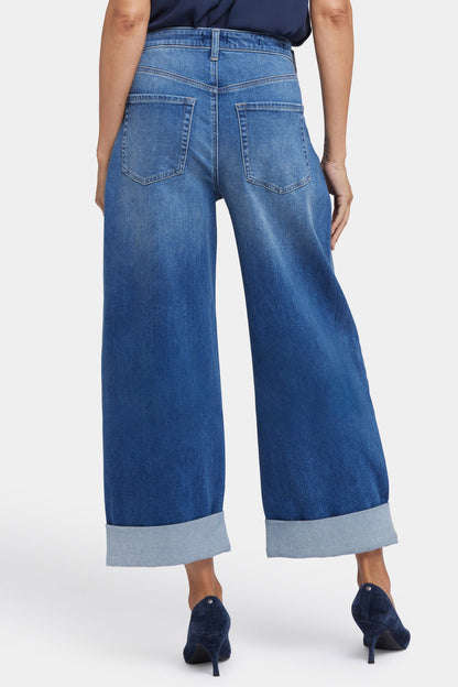 Renee Baggy Wide Leg Jeans - Picasso Lake