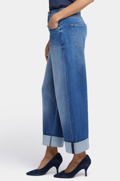 Renee Baggy Wide Leg Jeans - Picasso Lake
