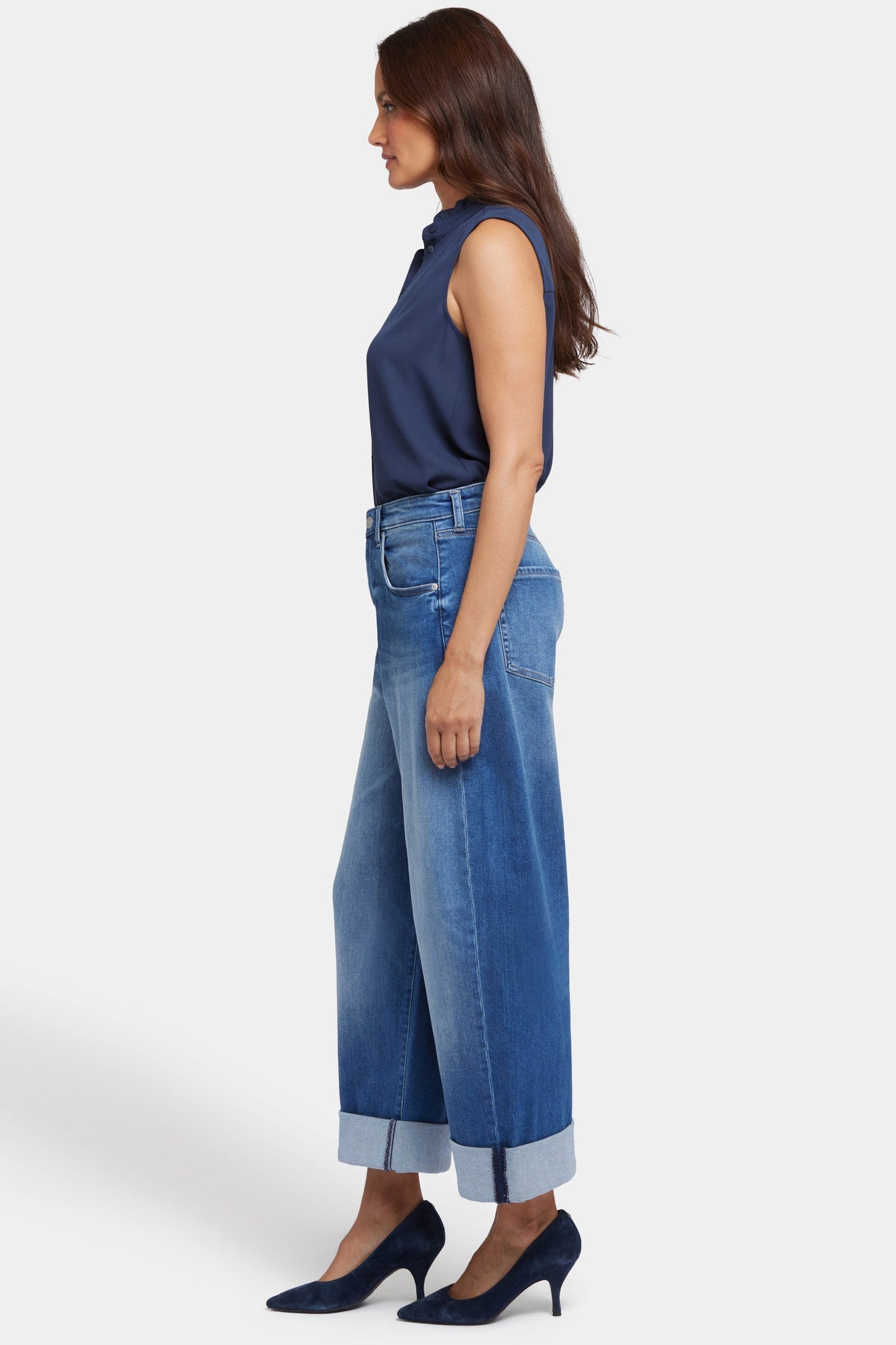 Renee Baggy Wide Leg Jeans - Picasso Lake