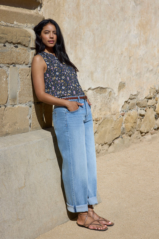 Renee Baggy Wide Leg Jeans - Santiago Sea