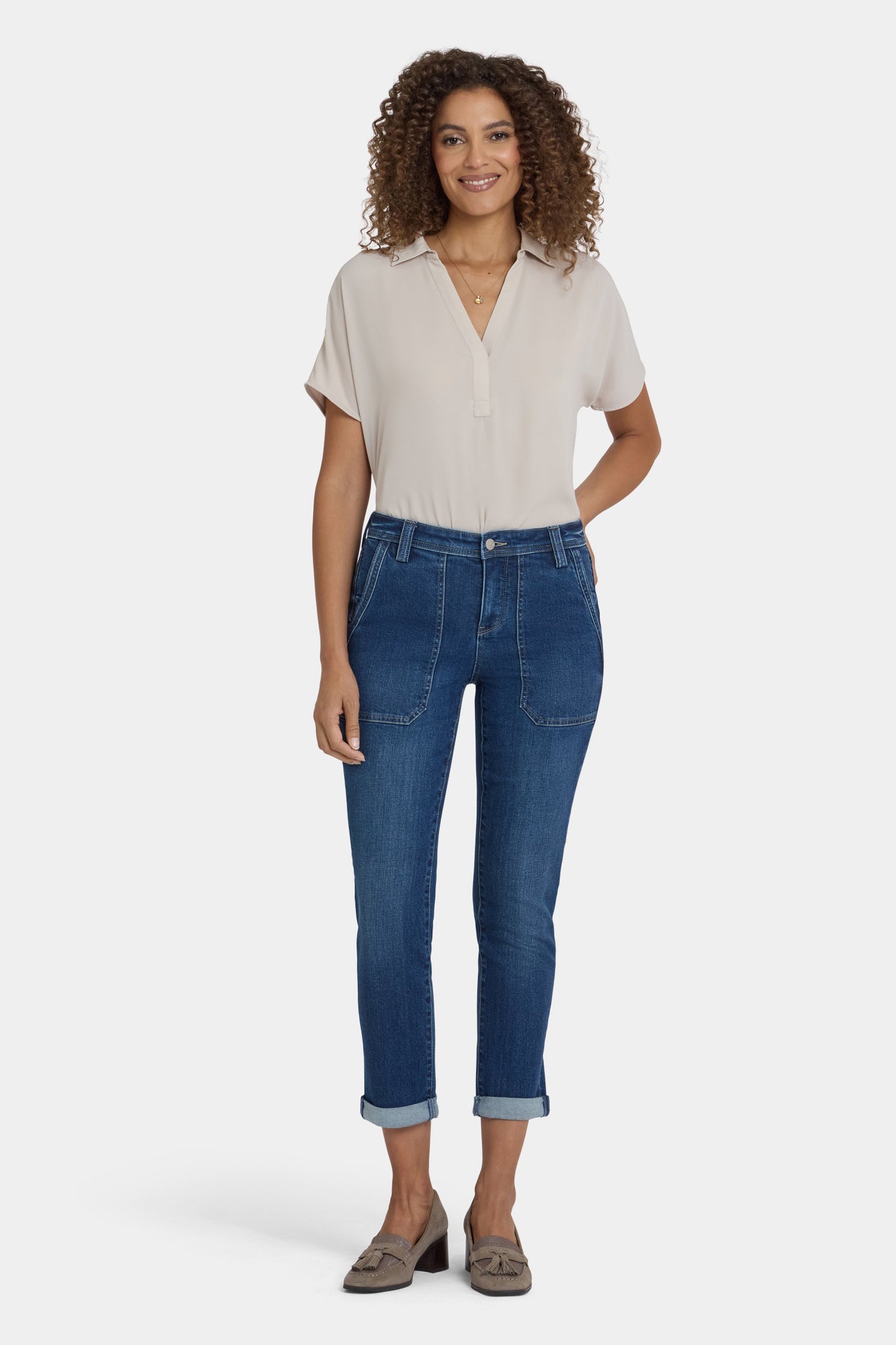 Margot Girlfriend Jeans - Vintage Lapis