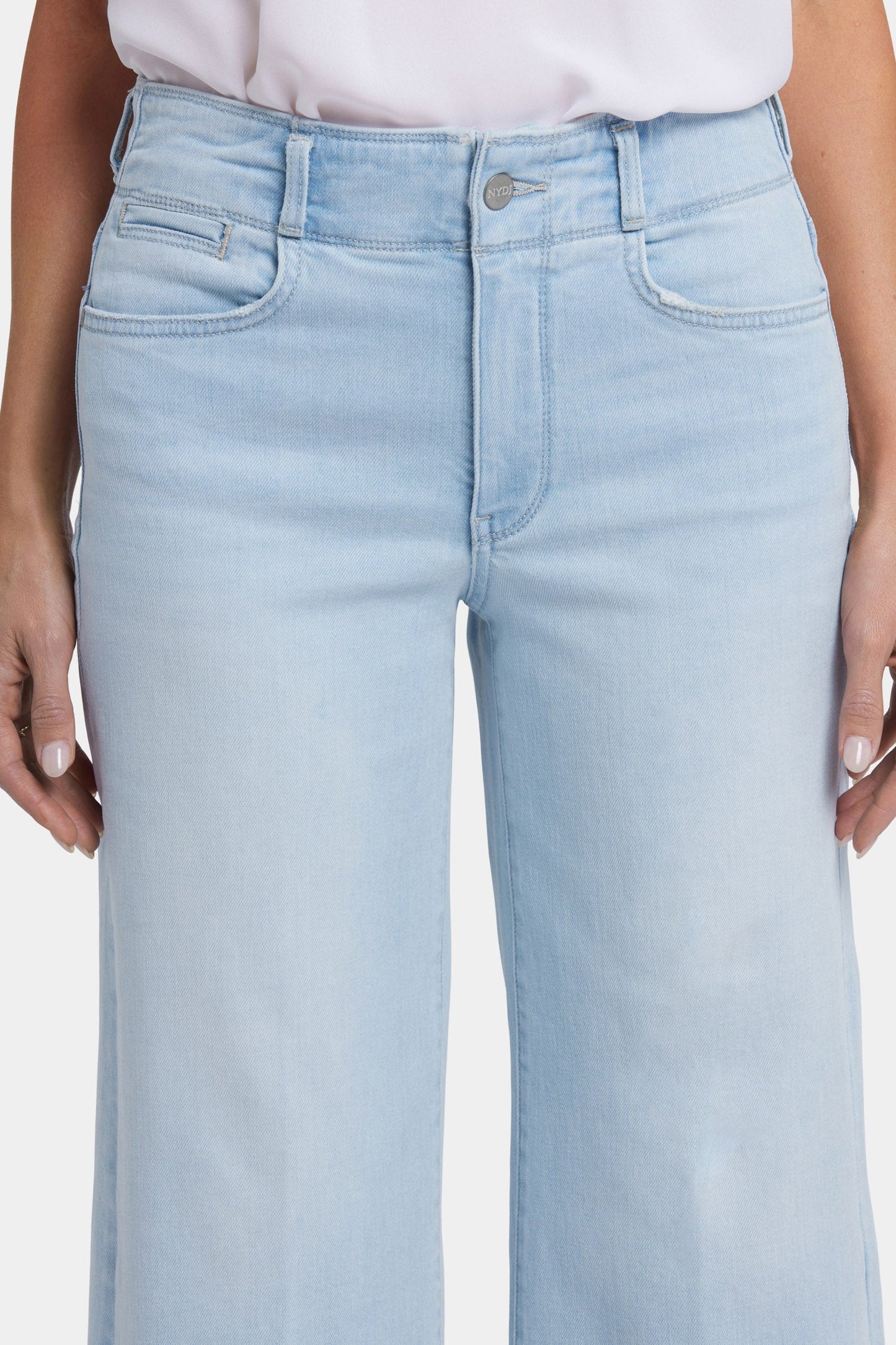 Brigitte Wide Leg Capri Jeans - Clear Waters