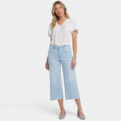 Brigitte Wide Leg Capri Jeans - Clear Waters