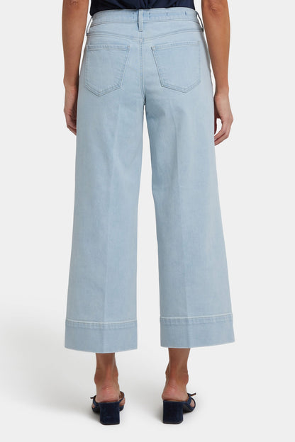 Teresa Wide Leg Ankle Jeans - Clear Waters
