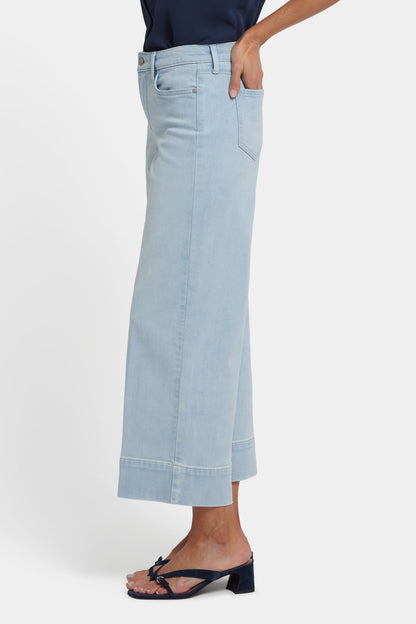 Teresa Wide Leg Ankle Jeans - Clear Waters