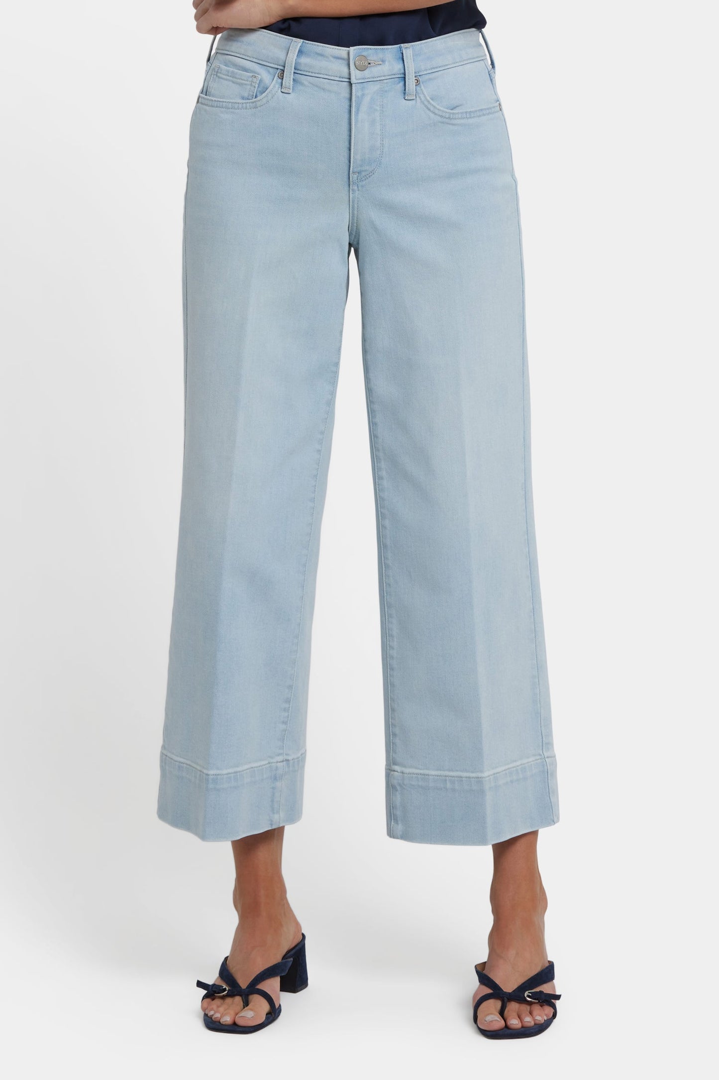 Teresa Wide Leg Ankle Jeans - Clear Waters