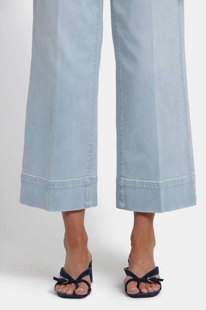 Teresa Wide Leg Ankle Jeans - Clear Waters