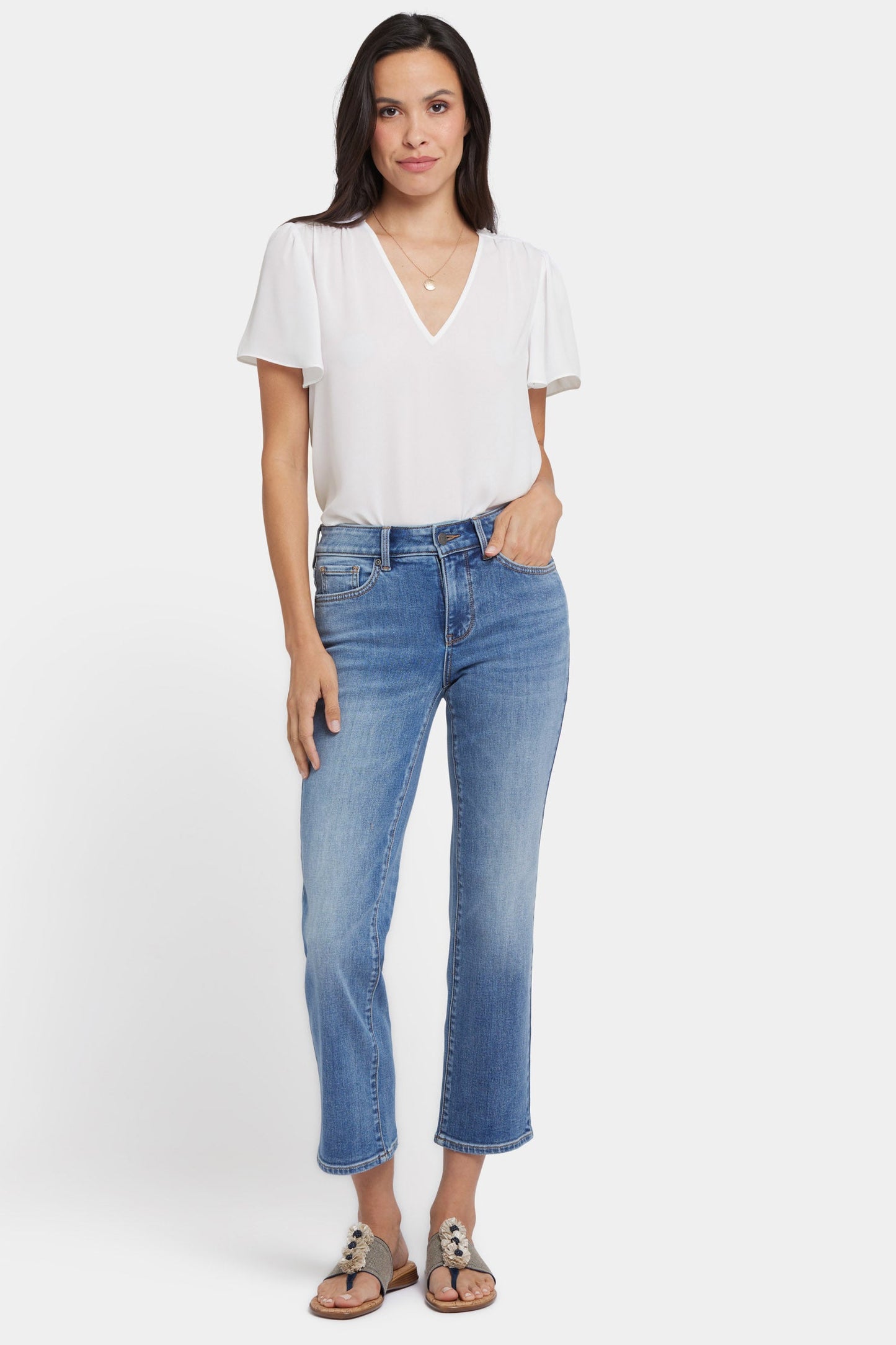 Marilyn Straight Ankle Jeans - Barcelona Breeze