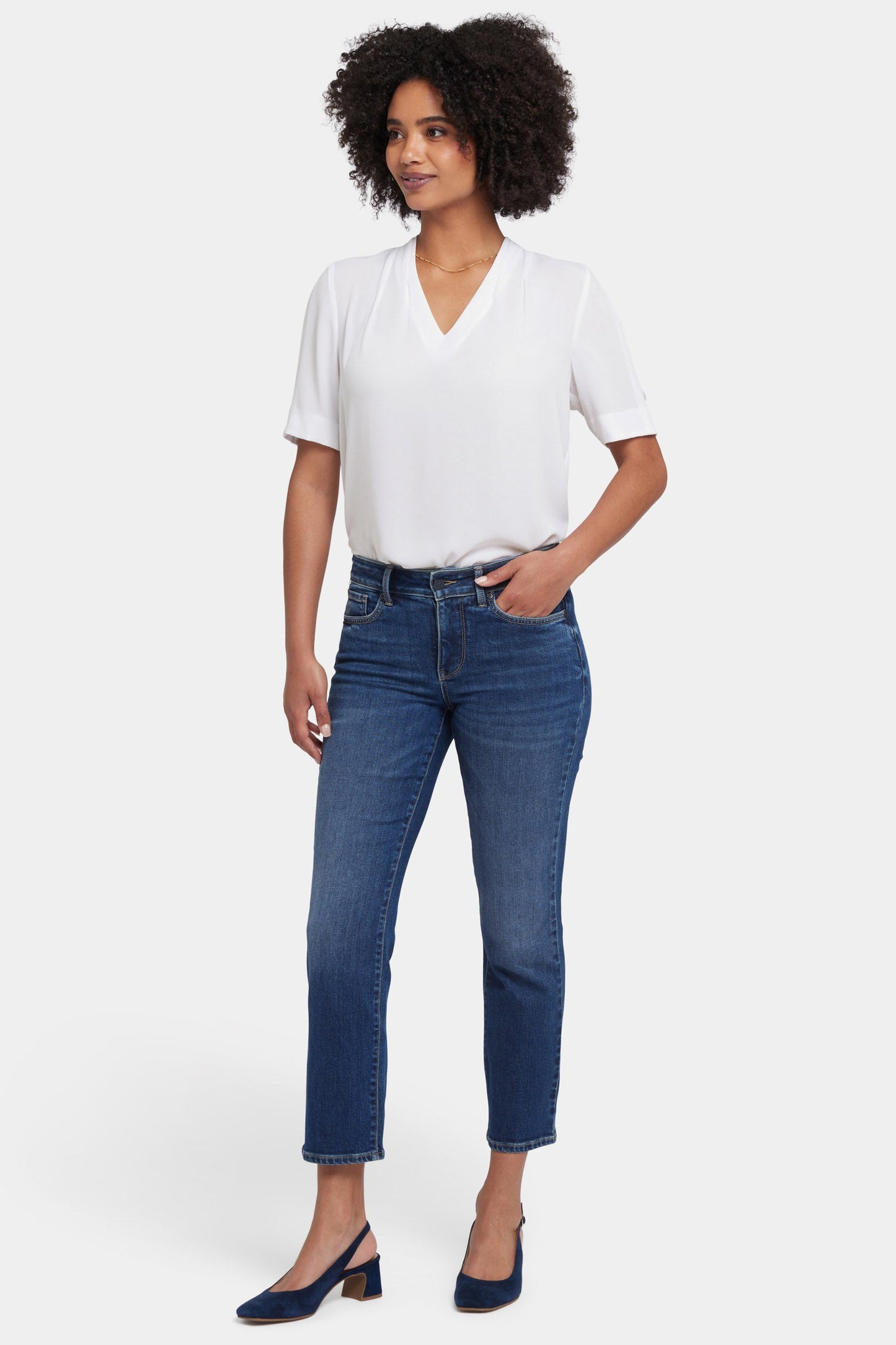 Marilyn Straight Ankle Jeans - Rio Rapids