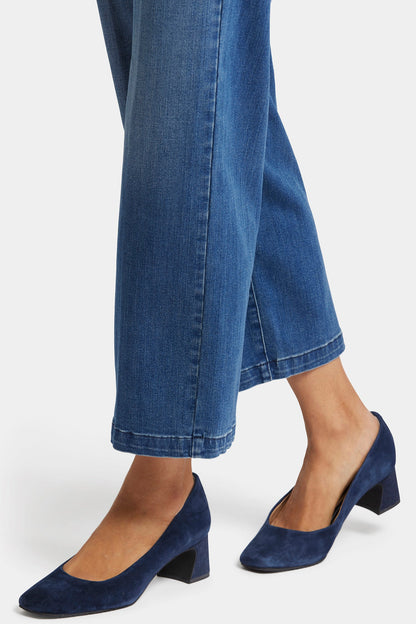 Teresa Wide Leg Ankle Jeans - Mission Blue