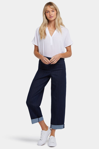 Jemma Barrel Ankle Jeans - Biscay Stripe