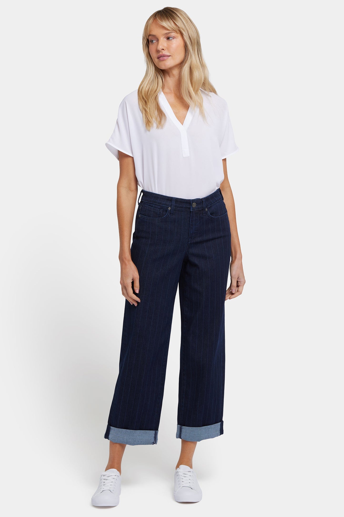 Jemma Barrel Ankle Jeans - Biscay Stripe