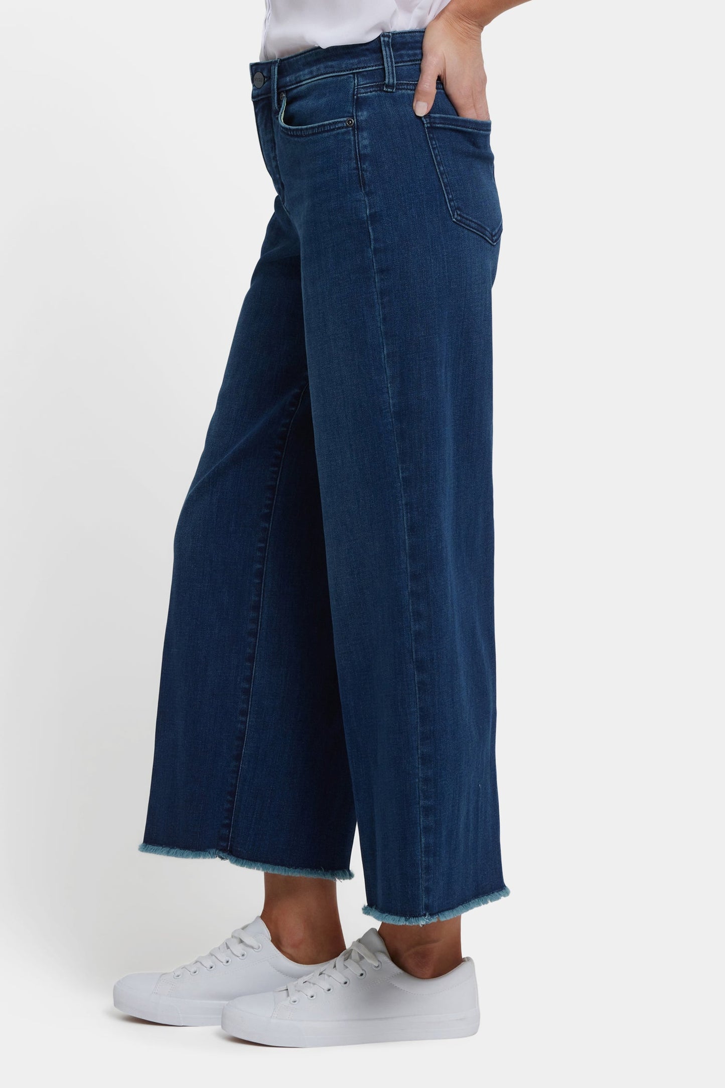 Teresa Wide Leg Ankle Jeans - Ibiza Blues