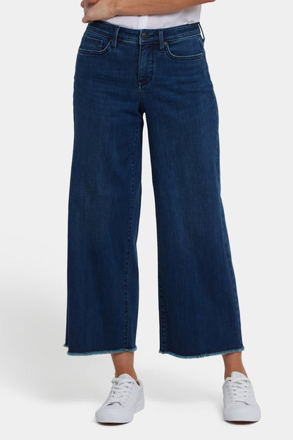 Teresa Wide Leg Ankle Jeans - Ibiza Blues