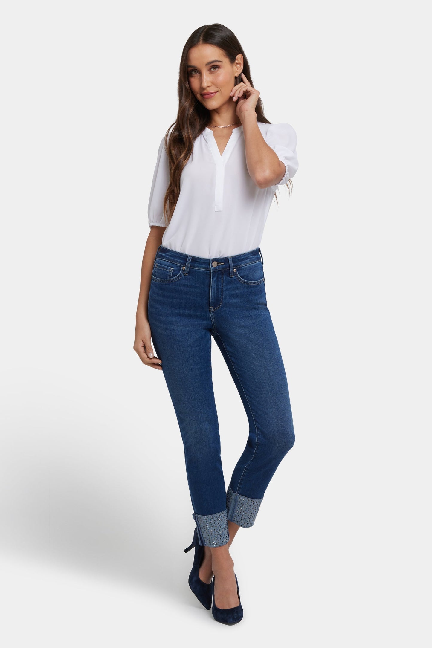 Sheri Slim Ankle Jeans - Vintage Lapis