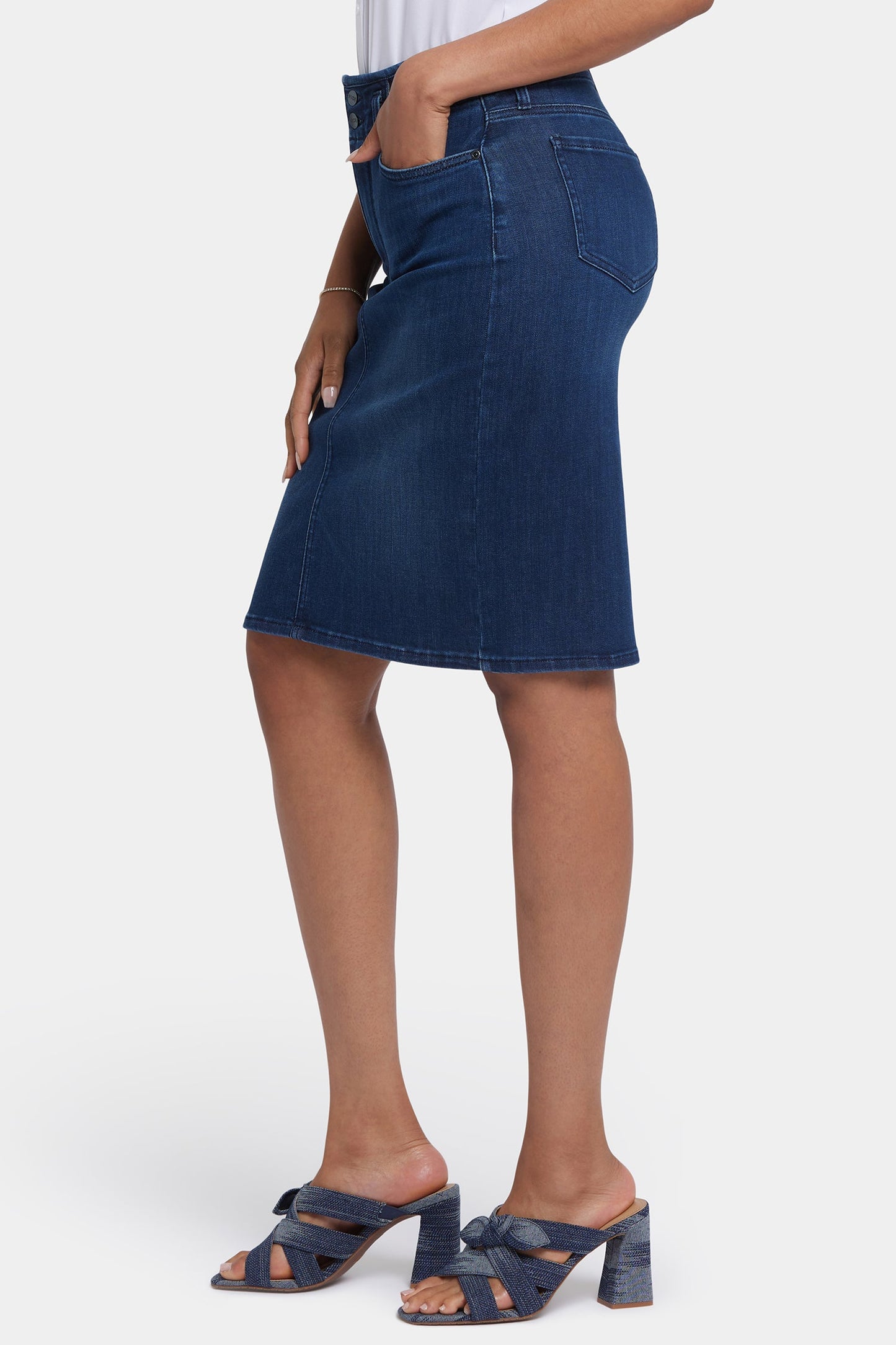 High Waist Skirt - Ibiza Blues