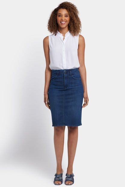 High Waist Skirt - Ibiza Blues