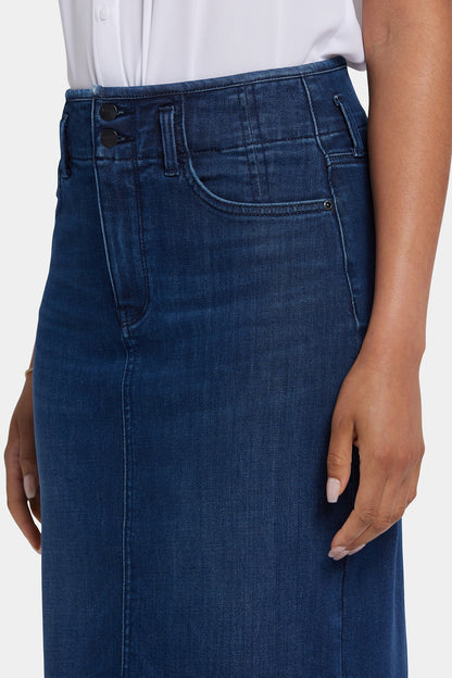 High Waist Skirt - Ibiza Blues