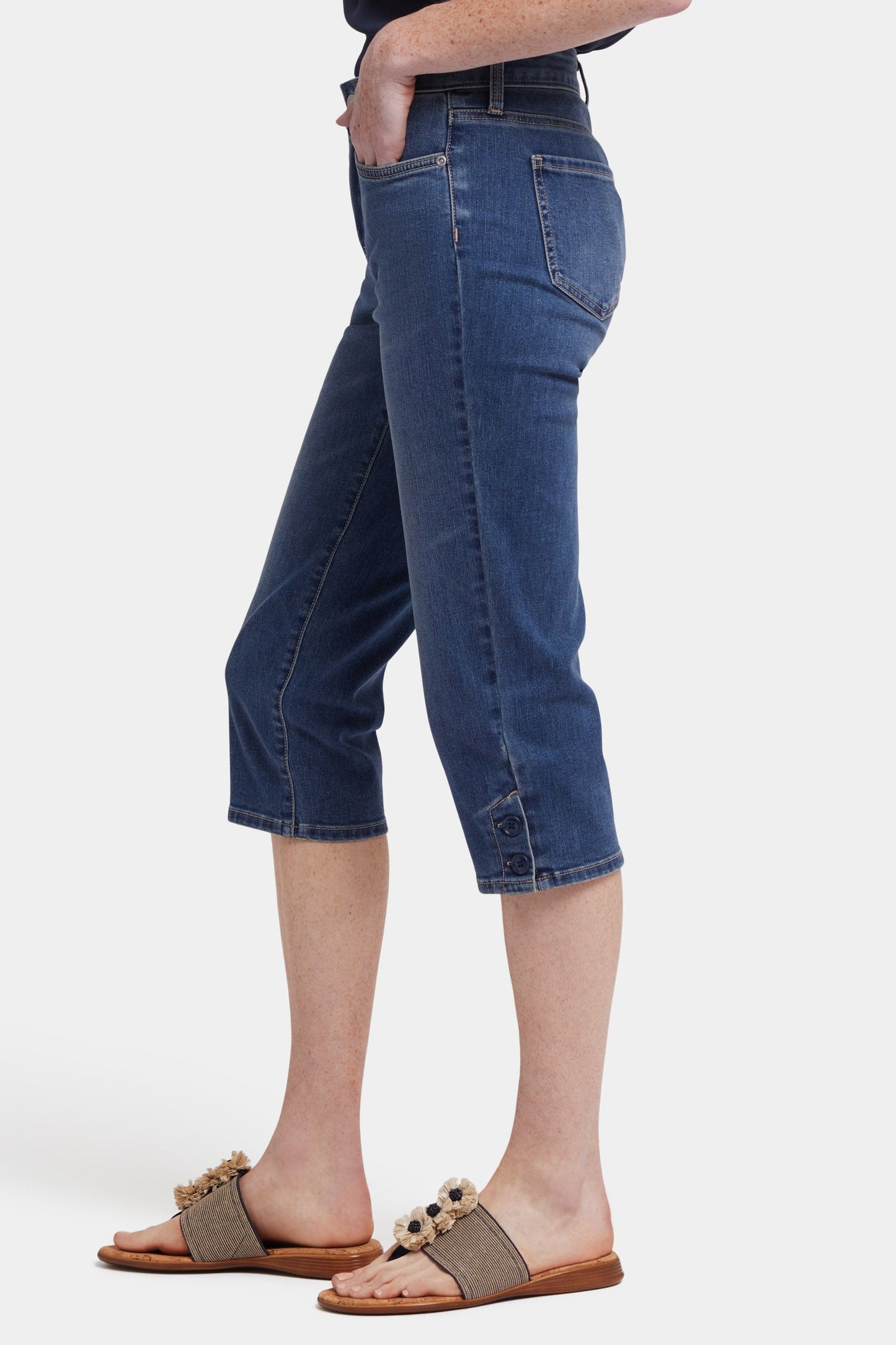 Marilyn Straight Crop Jeans - Valencia Surf