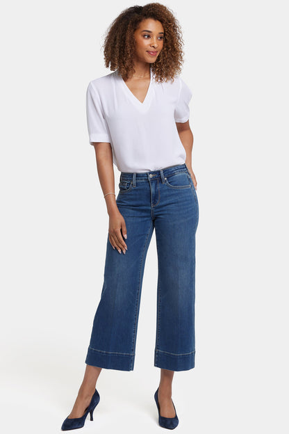 Teresa Wide Leg Ankle Jeans - Valencia Surf