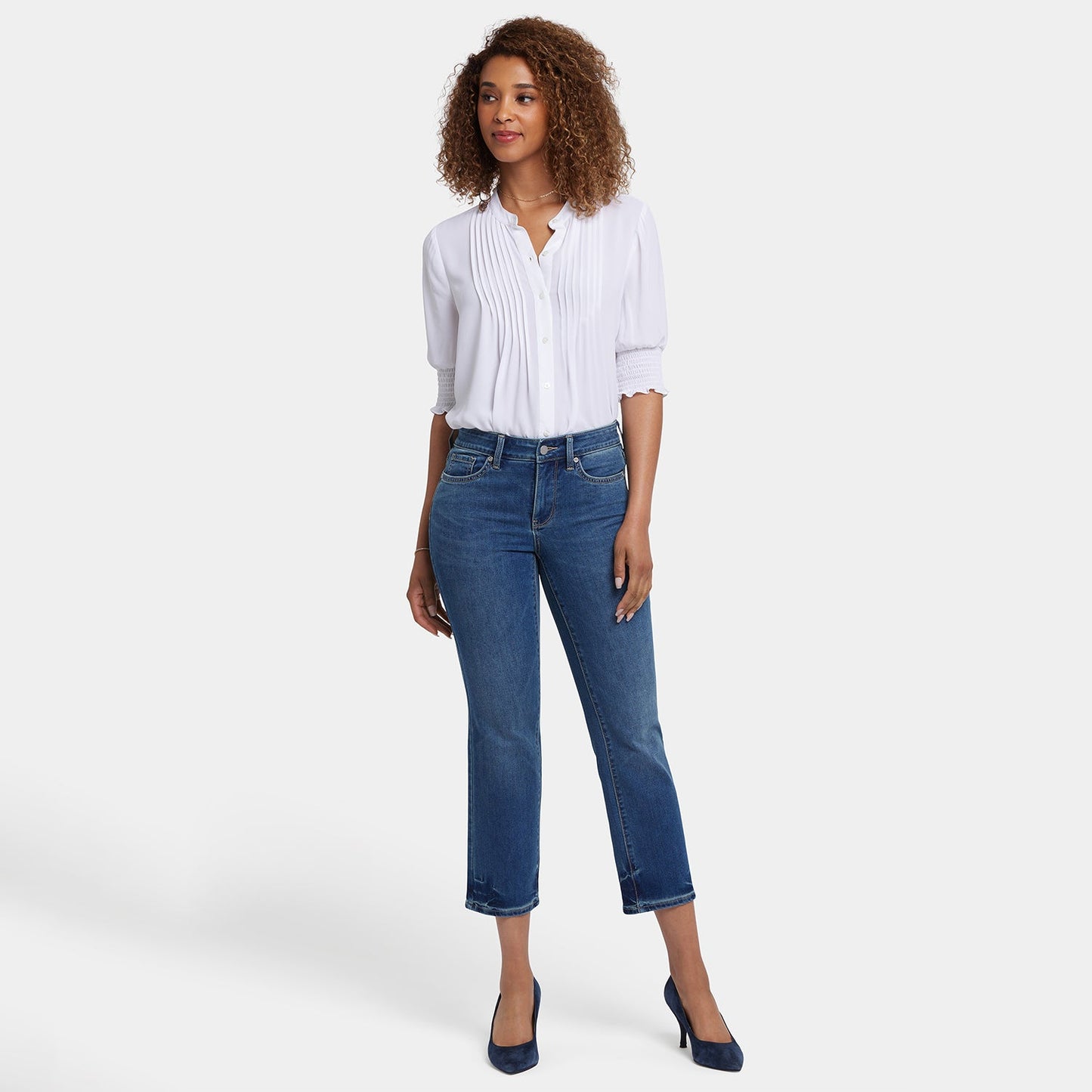 Marilyn Straight Ankle Jeans - Dali River