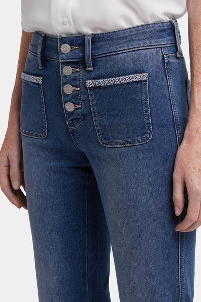 Marilyn Straight Ankle Jeans - Valencia Surf