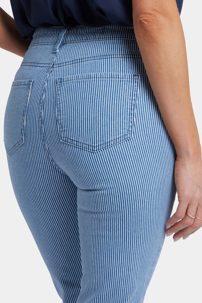 Billie Mini Bootcut Ankle Jeans - Villa Vista Stripe