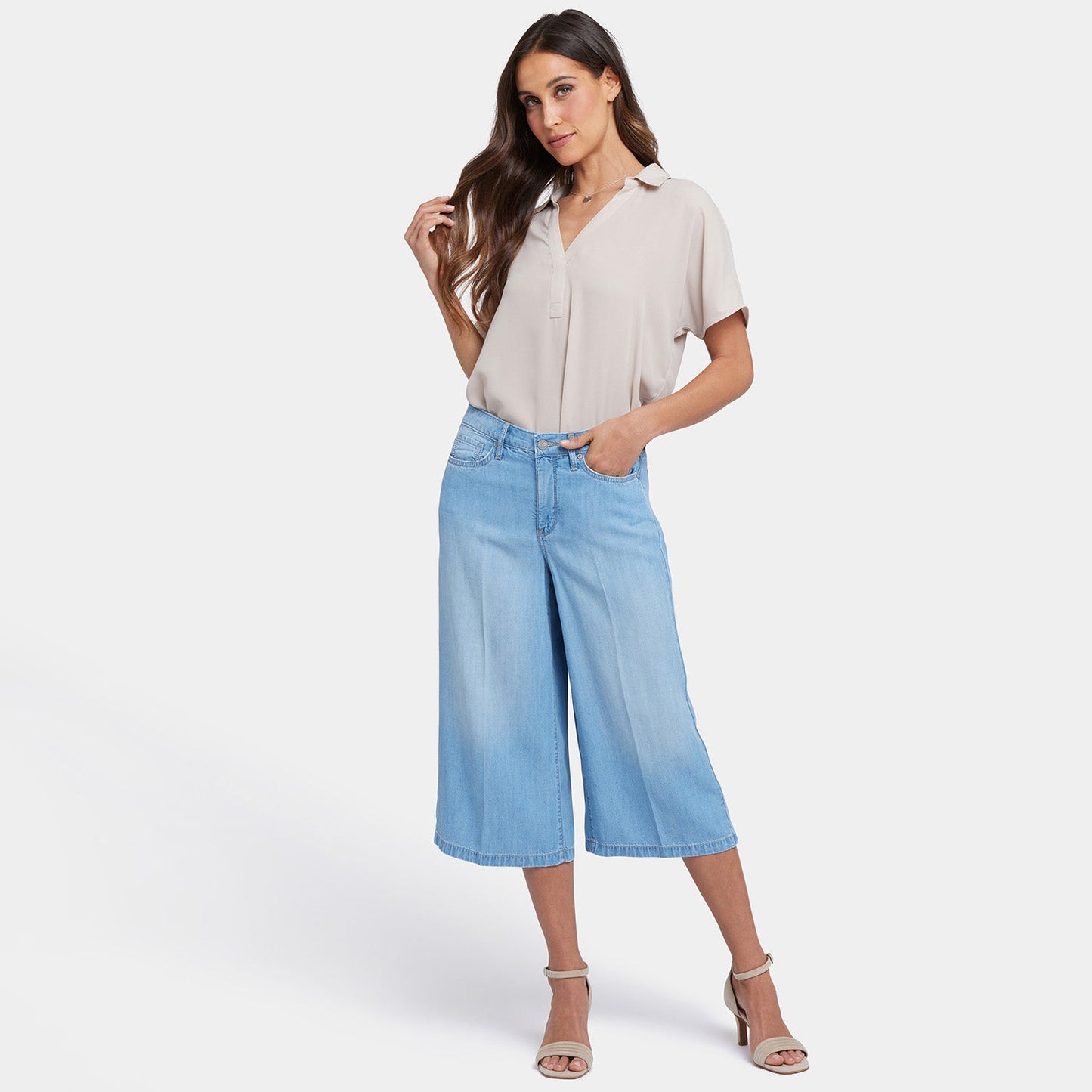 Amelia Denim Culottes - Canary Beach