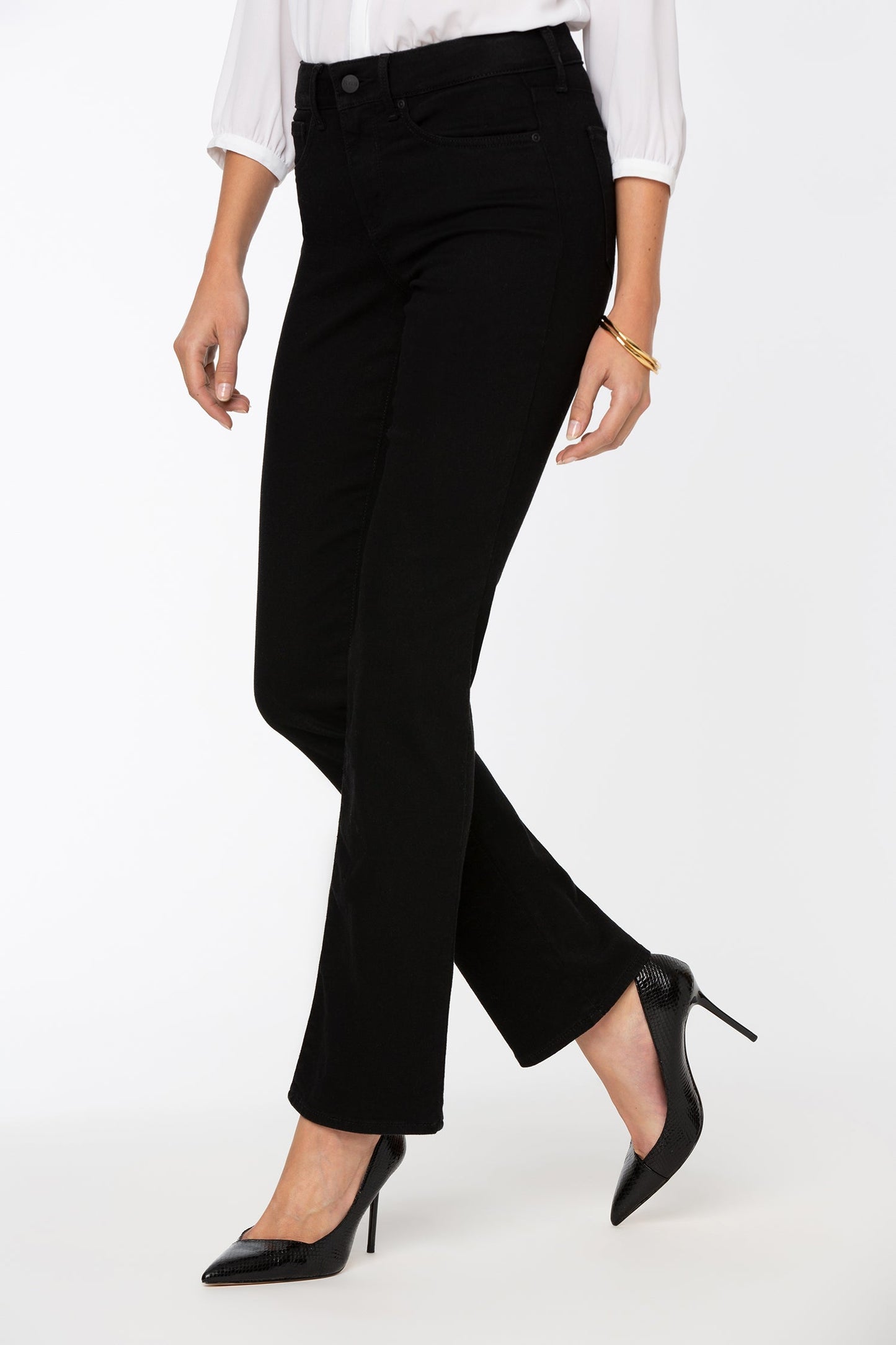 Marilyn Straight Jeans In Long Inseam - Black