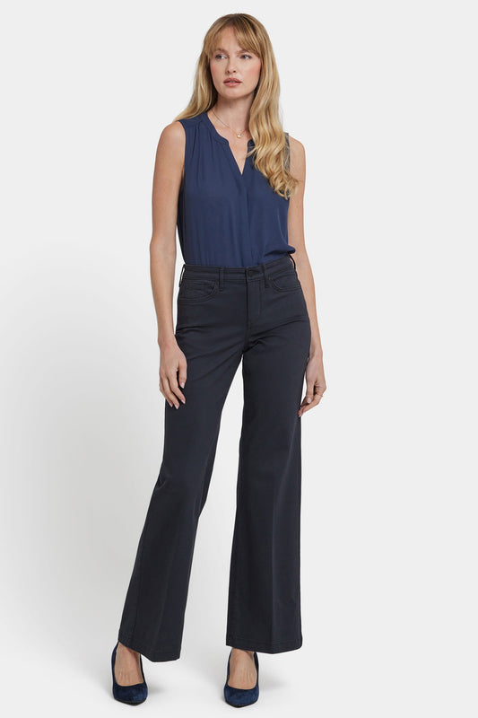 Teresa Wide Leg Jeans - Washed Black
