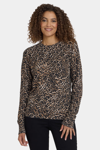 Cheetah Crewneck Sweater - Onyx Cheetah