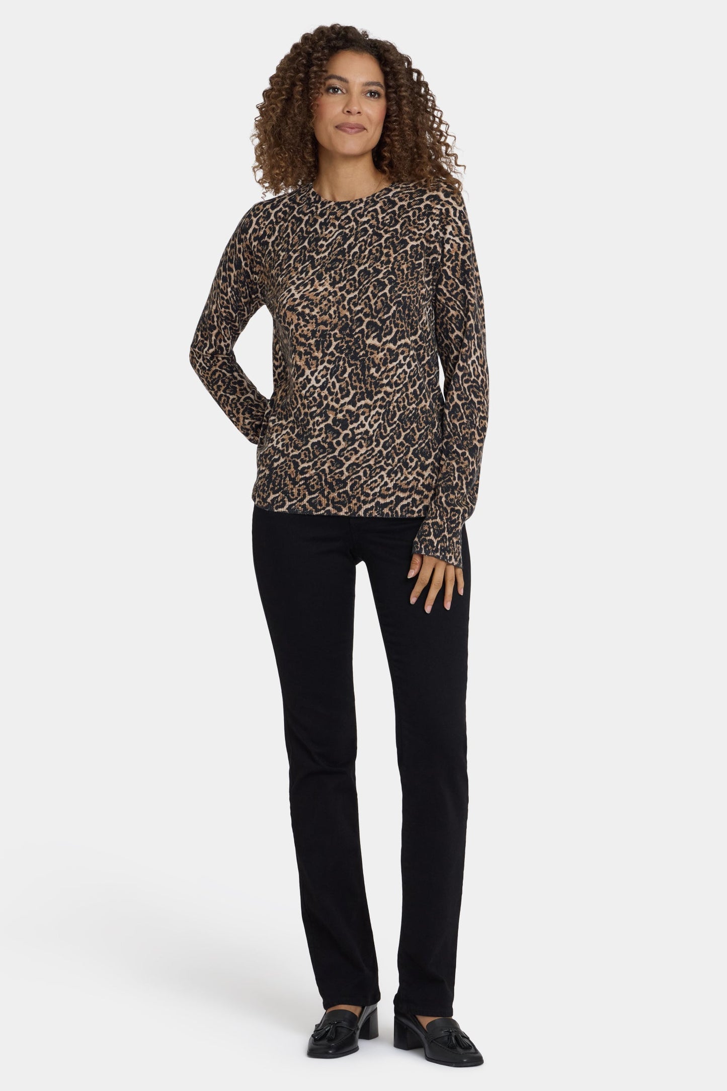 Cheetah Crewneck Sweater - Onyx Cheetah
