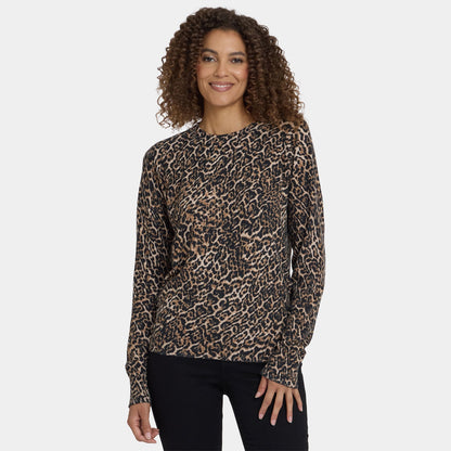 Cheetah Crewneck Sweater - Onyx Cheetah