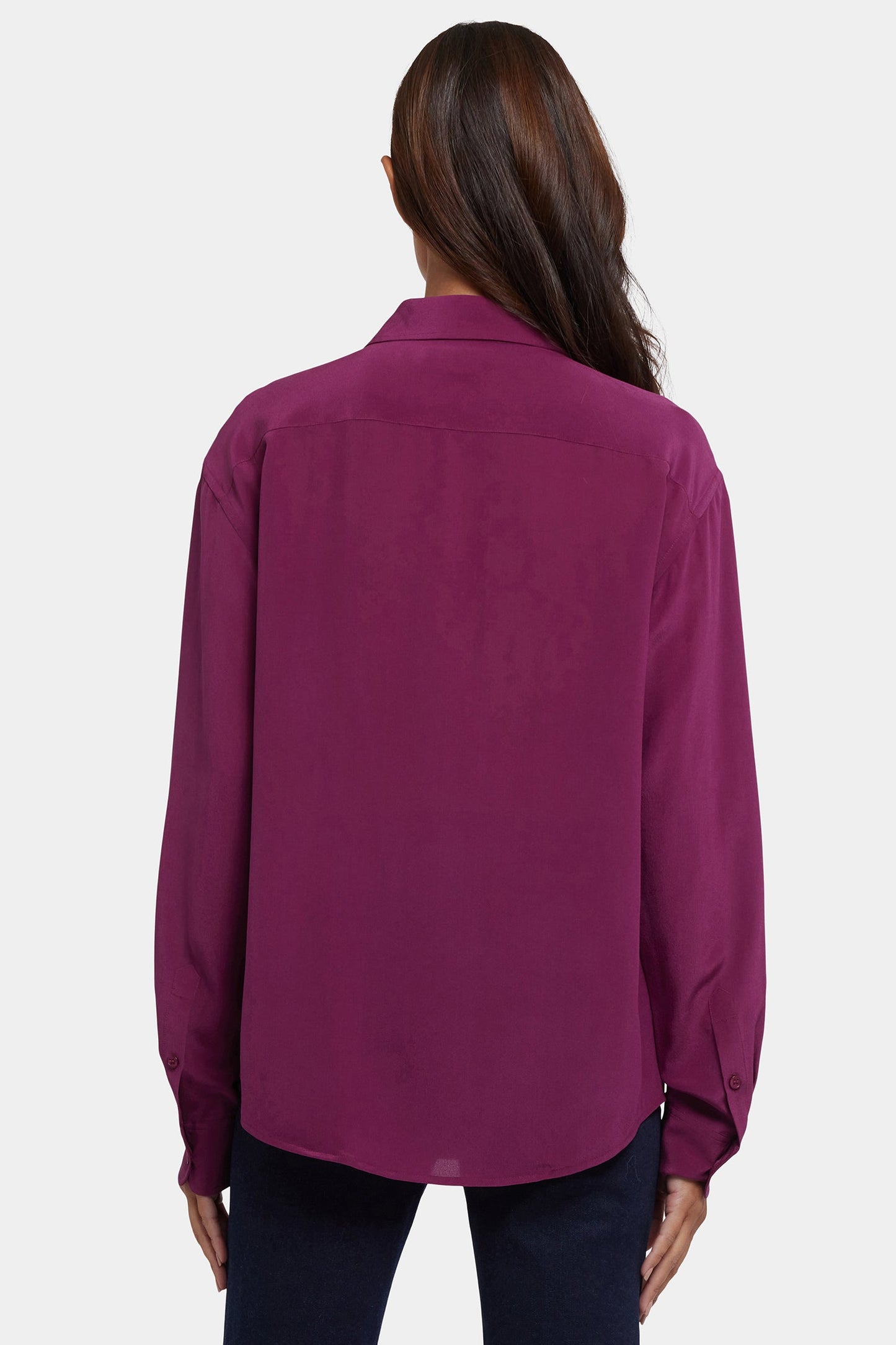 Lauren Silk Blouse - Plum