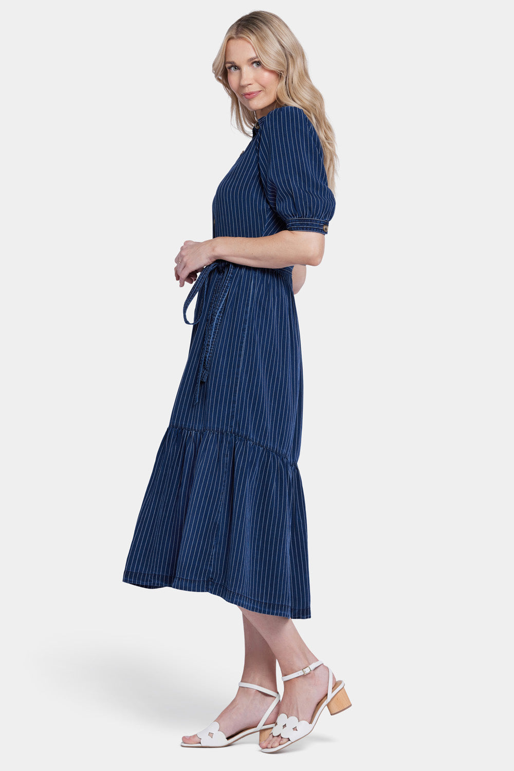 Kate Ruffle Dress  - Dark Ocean