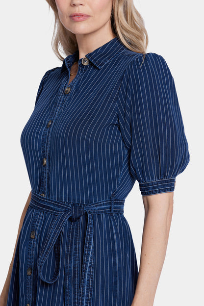 Kate Ruffle Dress  - Dark Ocean