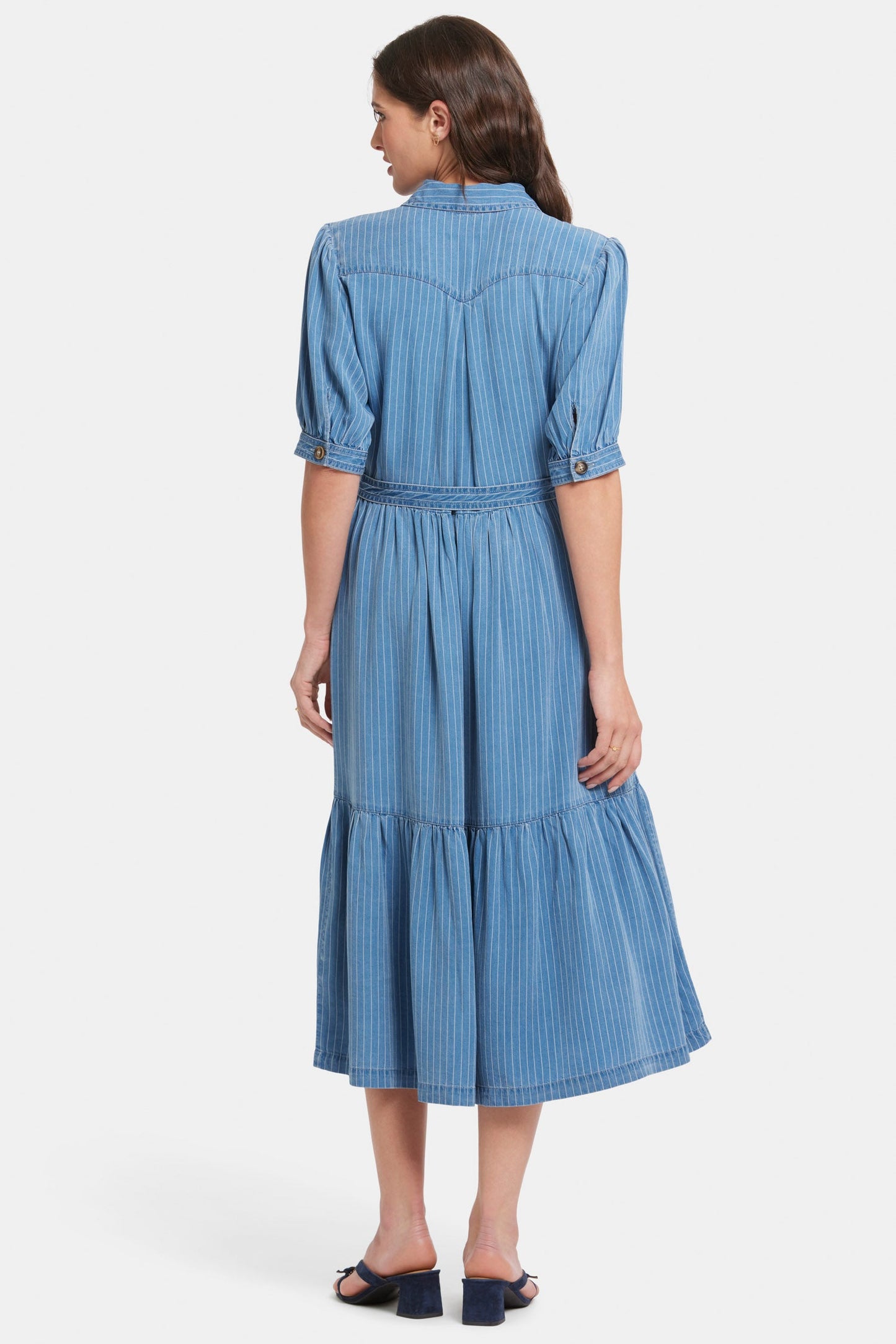 Kate Ruffle Dress  - Light Marine