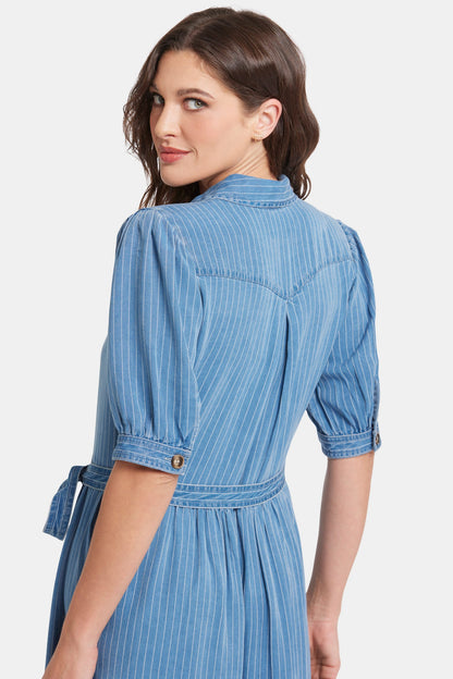 Kate Ruffle Dress  - Light Marine