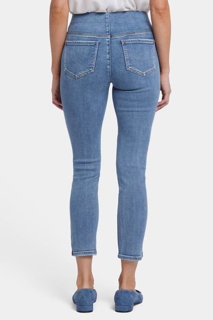 Ami Skinny Ankle Pull-On Jeans - Minorca Isle
