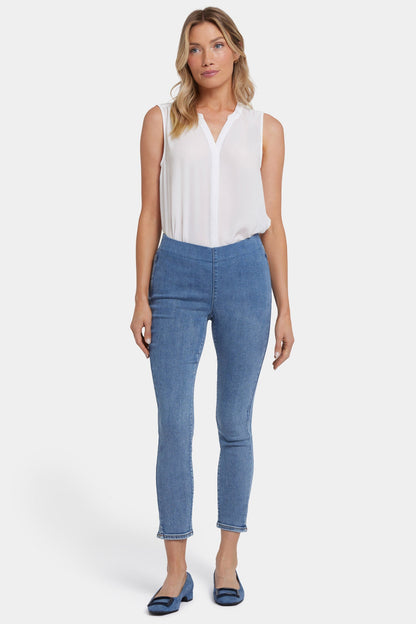 Ami Skinny Ankle Pull-On Jeans - Minorca Isle