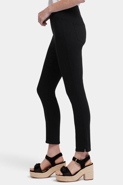 Ami Skinny Ankle Pull-On Jeans - Overdye Black
